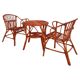 Mid Century Modern Bamboo Chairs and Table Set, Italy 1960s