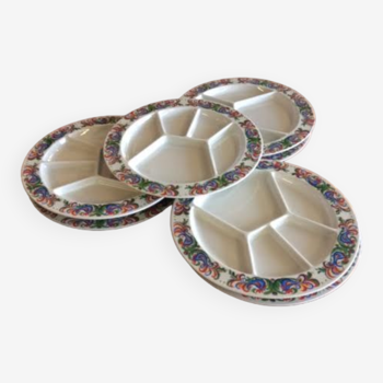 7 villeroy compartmentalized plates