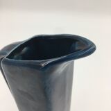 Square blue ceramic jug