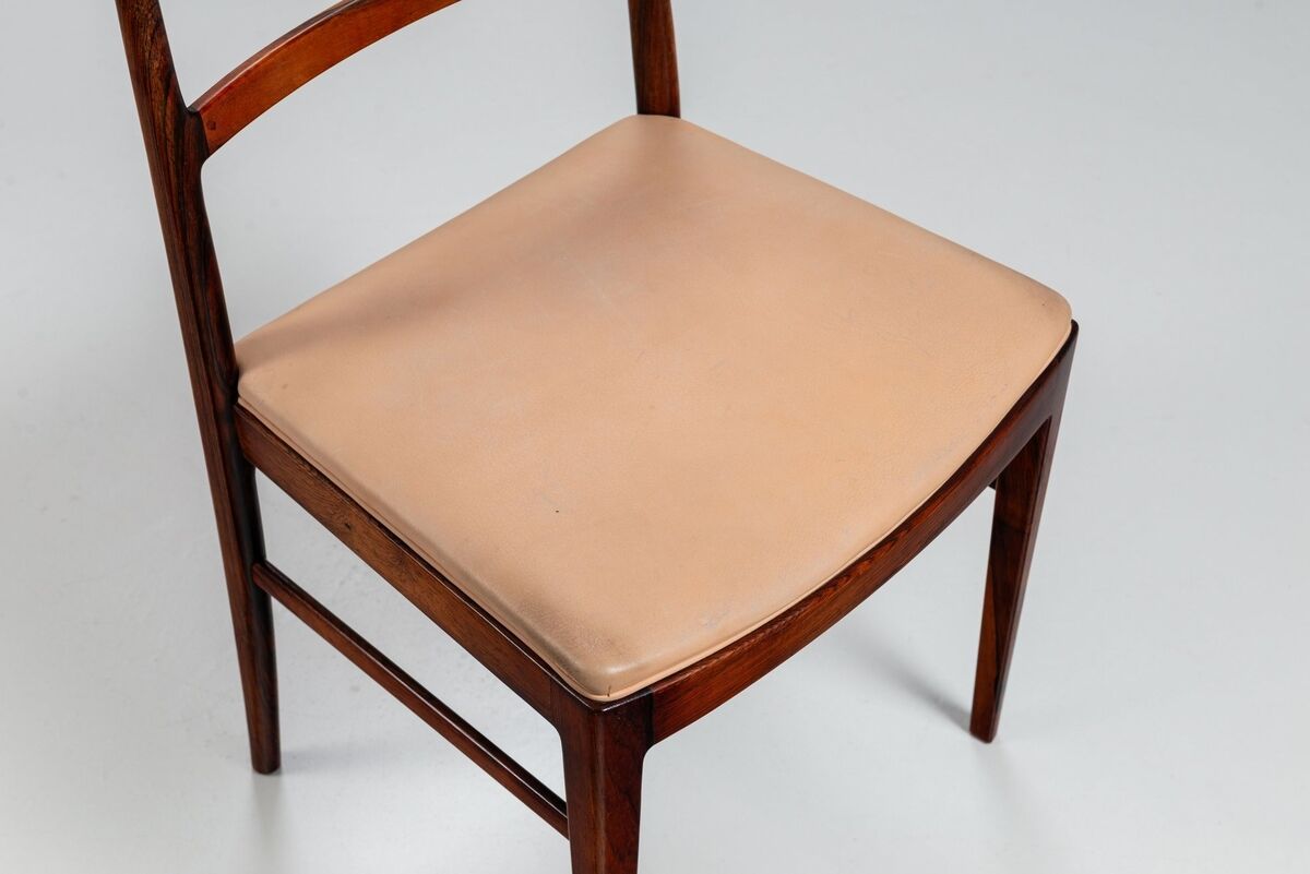 Arne Vodder model 430 dining chairs rosewood Sibast Mobler Denmark 1960