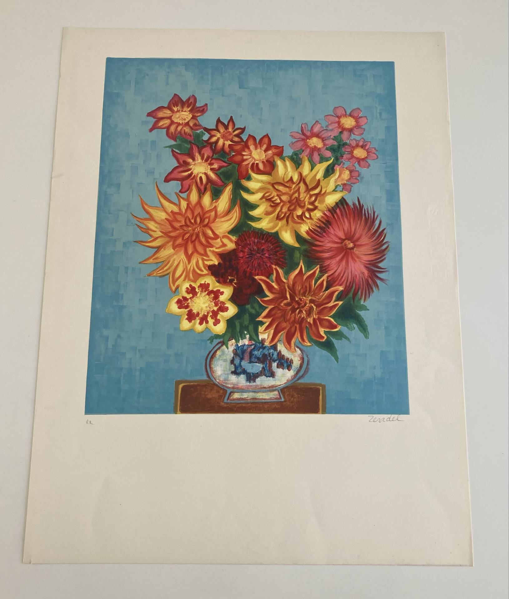 Lithograph signed in pencil by Gabriel Zendel.