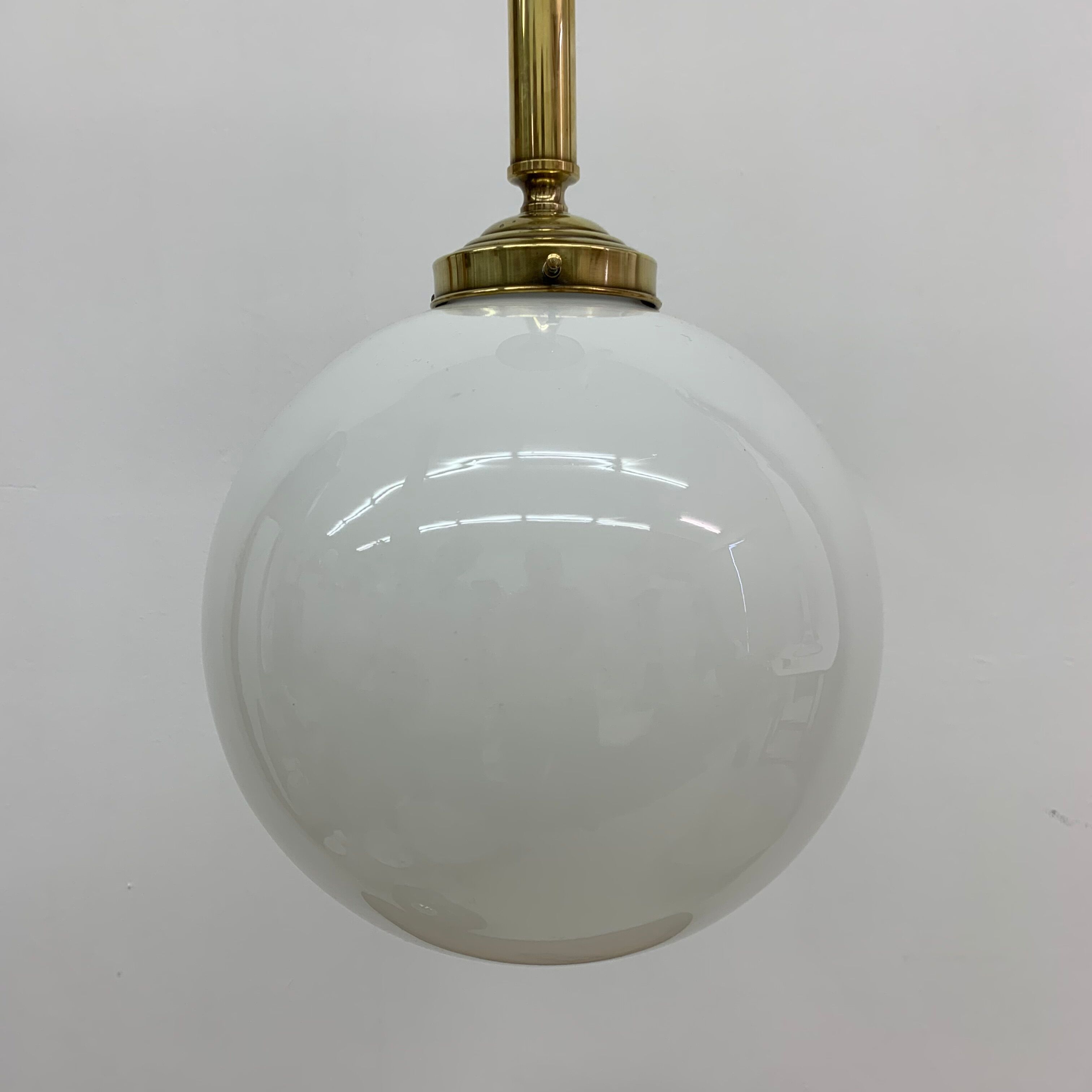 Antique Philips opaline glass hanging lamp, 1950’s