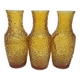 Vases vintage de HSG Prądniczanka, Pologne, années 1970, ensemble de 3