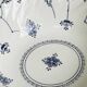 Small Myott porcelain salad bowl, blue floral decoration