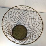 Vintage wired metal paper basket