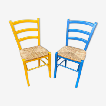 Pair of rustic bistro chairs