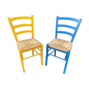Paire de chaises rustique