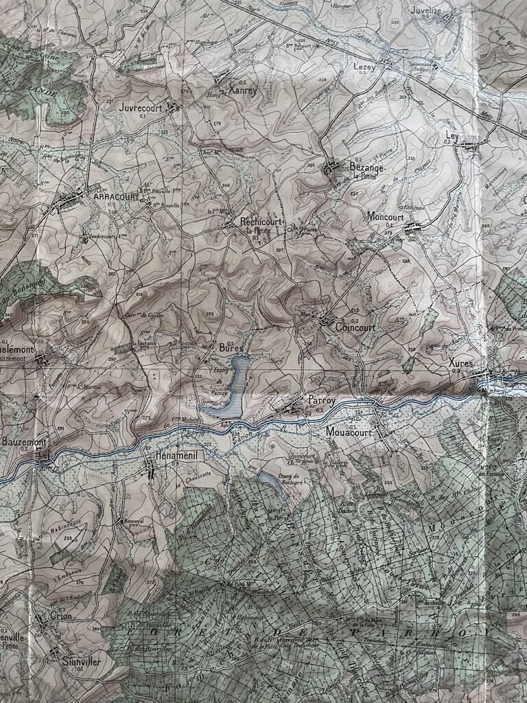Carte militaire 1926 de Meurthe-et-Moselle