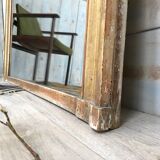 Golden rectangular mirror - 171x127cm