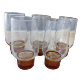 Série de 5 verres chope verre coloré 37 Cl Luminarc Années 60/70 vintage