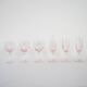 Set of pink glasses, French design, 1970s, made in France