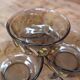 Set of 4 smoked bowls with Arcoroc wheat ear decoration