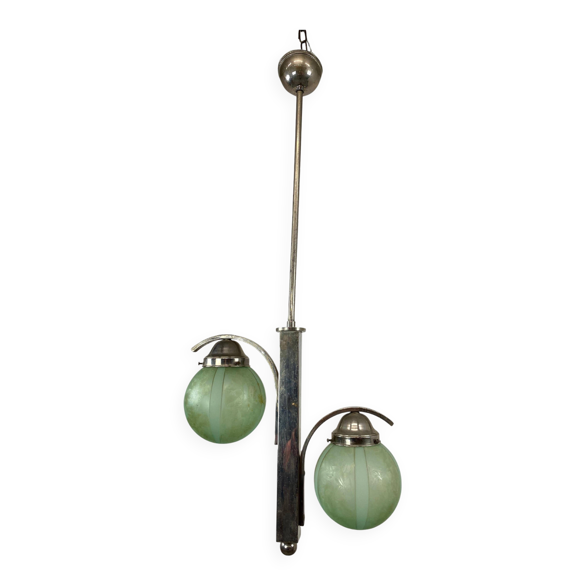 Green Art Deco pendant lamp
