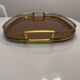Vintage brass grand plateau – openwork gallery – 1970s
