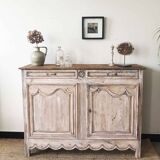 Patinated and sculpted buffet
