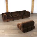 Camaleonda Sofa In Brown Corduroy By Mario Bellini For C&B Italia 1969