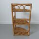 Wall angle shelf in rattan 60s 70s