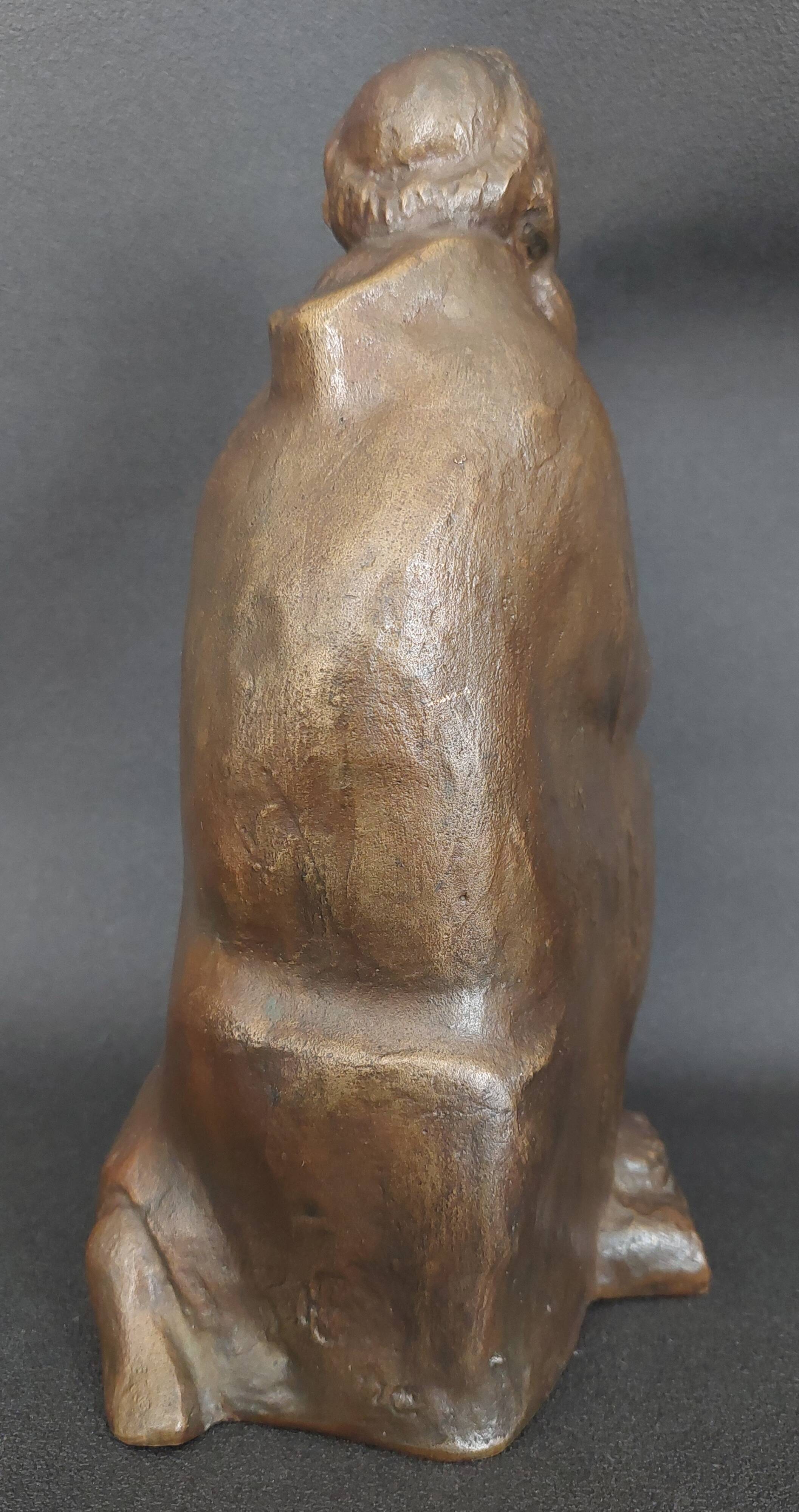 Bronze signed Heinz Bentele 1960s Albertus Magnus Germany