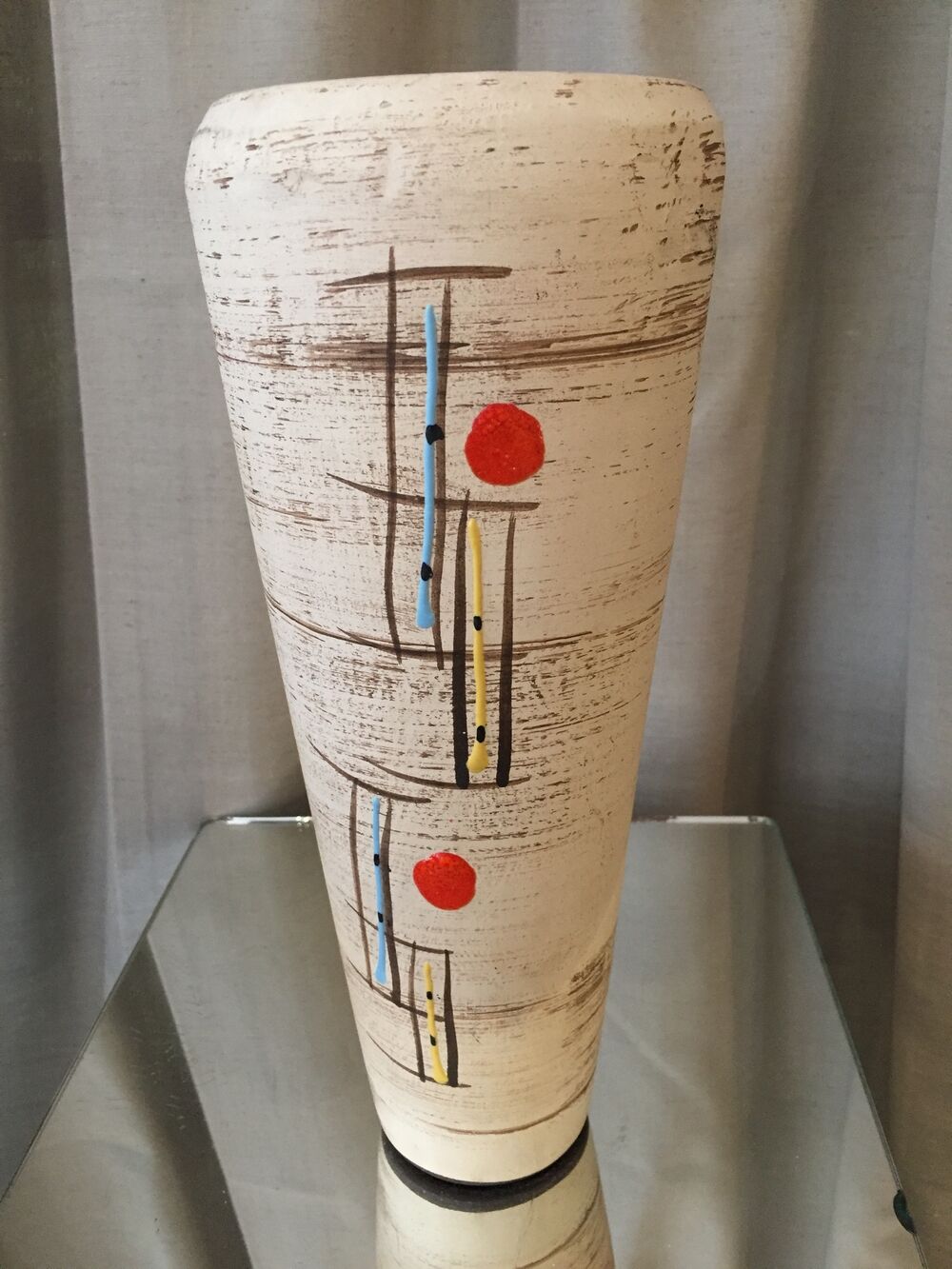 Conical cermamic vase west germany scheurich keramik vintage