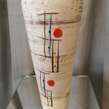 Conical cermamic vase west germany scheurich keramik vintage