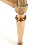 Coffee table brass and round glass design 1960