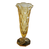Art deco amber glass vase