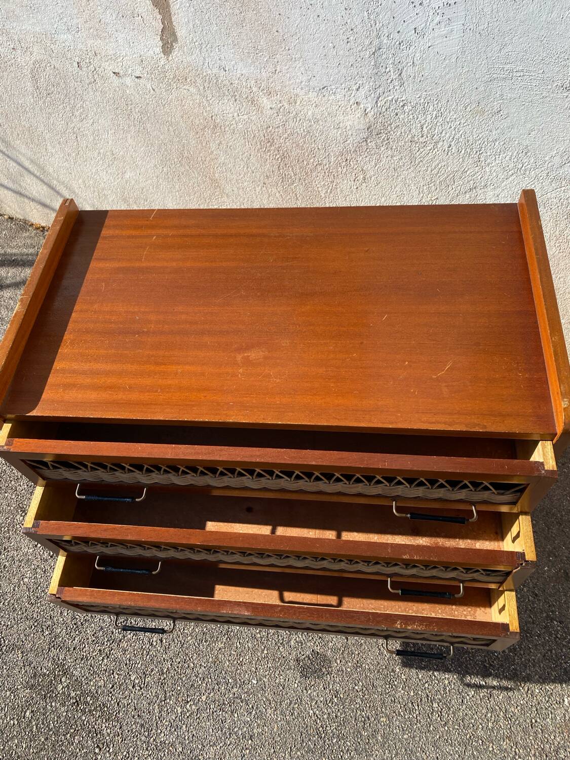 Commode osier vintage