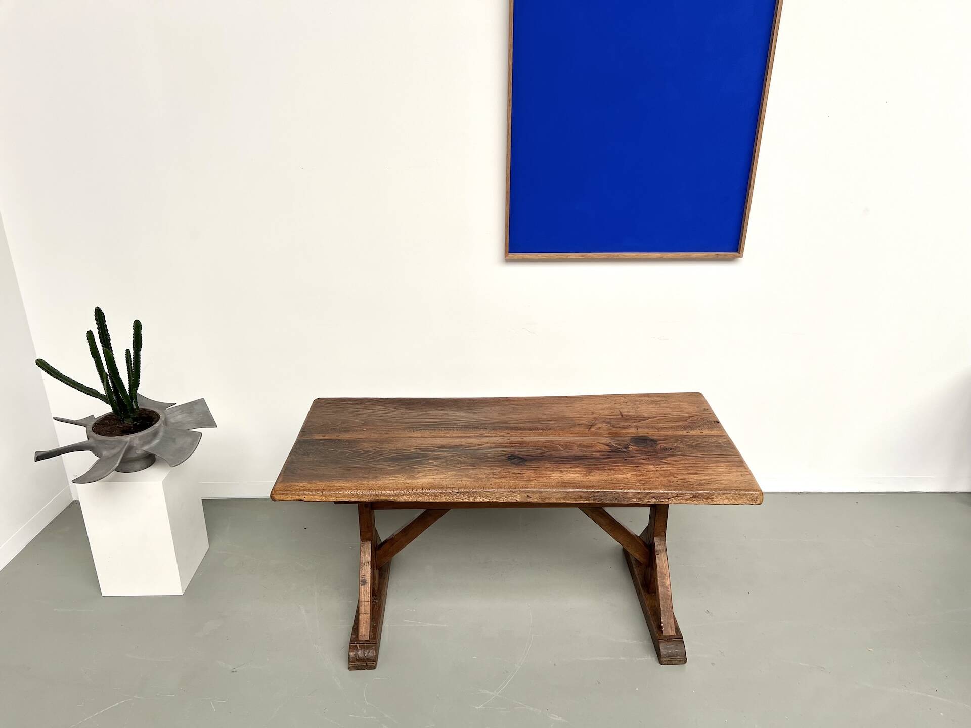 19th century brutalist oak table