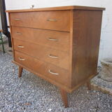 Vintage chest of drawers with compass feet