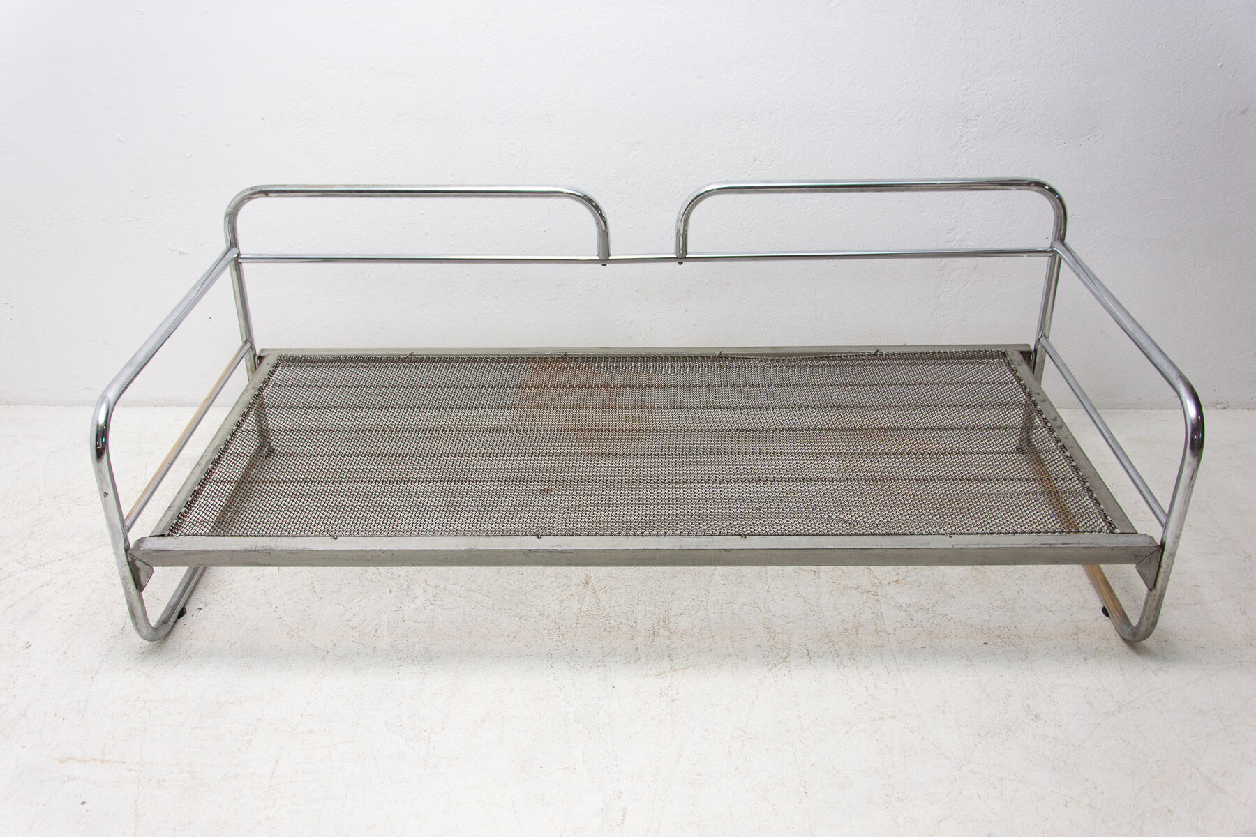Chromed tubular steel sofa, 1950´s, Czechoslovakia