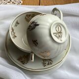 Coffee cups in fine Limoges Union Fraternelle porcelain, Paul Masquet edition