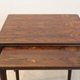 Danish set dark Oak Nesting Tables by E. W. Bach for Møbelfabrikken Toften, 1960s