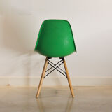 Lot de 6 chaises DSW/DSX Kelly/Caldmium Green de Charles et Ray Eames