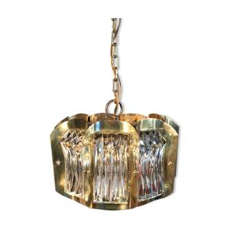 Art deco brass chandelier
