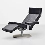 Fauteuil en cuir noir de Maarten Van Severen édité par Durlet