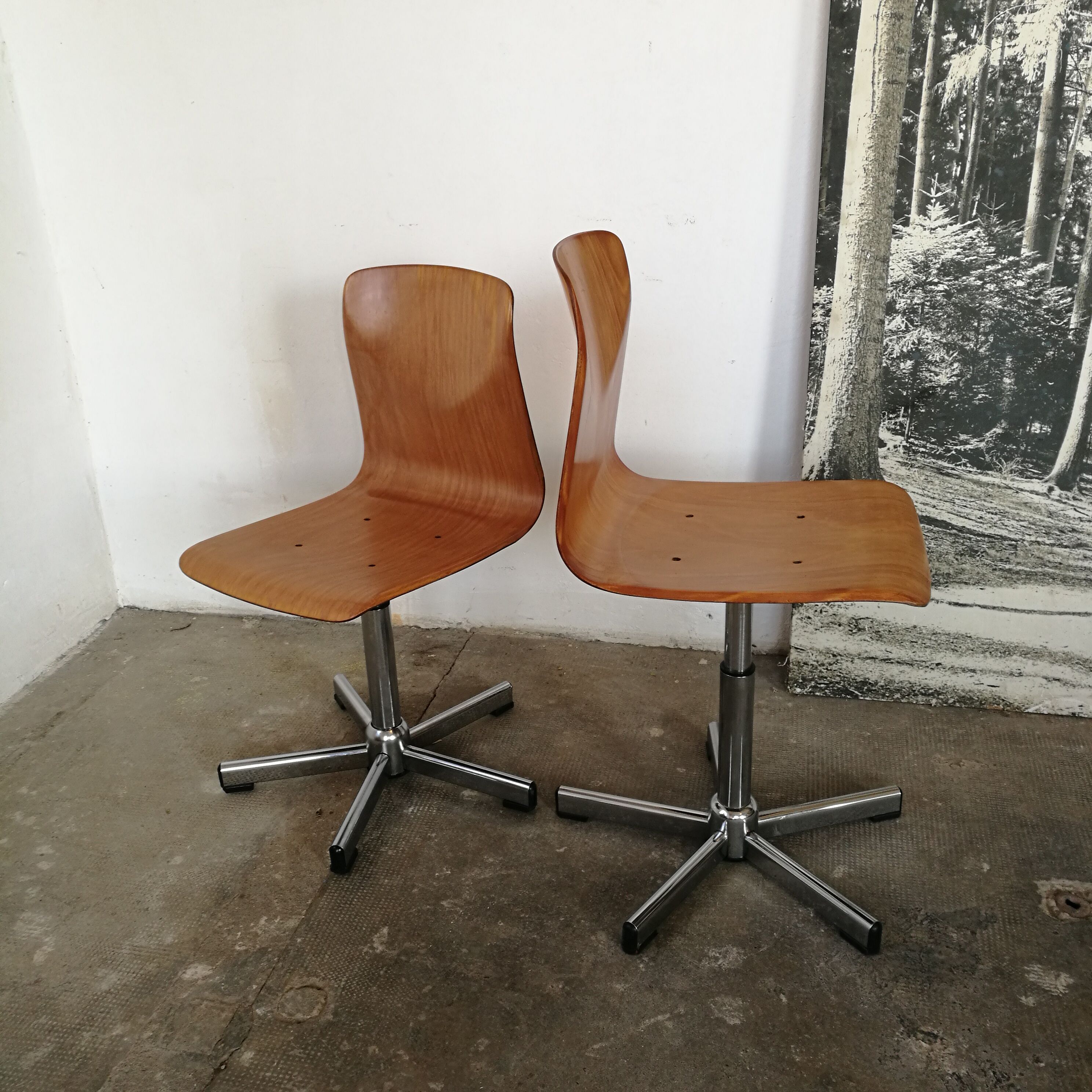 Pair of workshop chairs