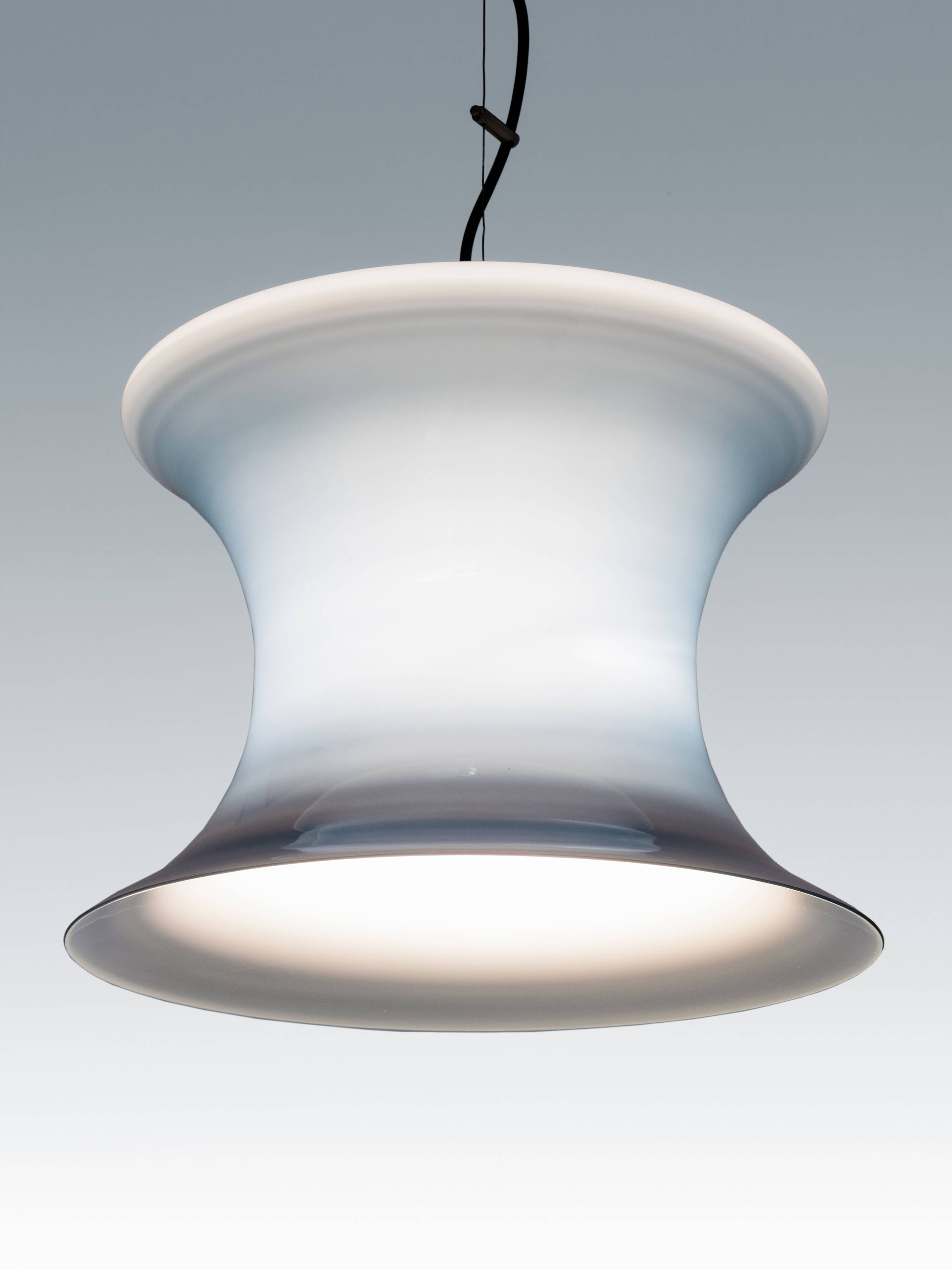 Opaline pendant lamp - Murano glass - Luciano Vistosi