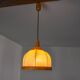 "Cocoon" pendant light, resin and pine, Italy, 1970