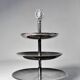 Small mute servant in vintage/old silver metal with 3 trays