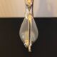 Carafe canard vintage en verre et argent