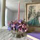 80s lotus flower candle holder