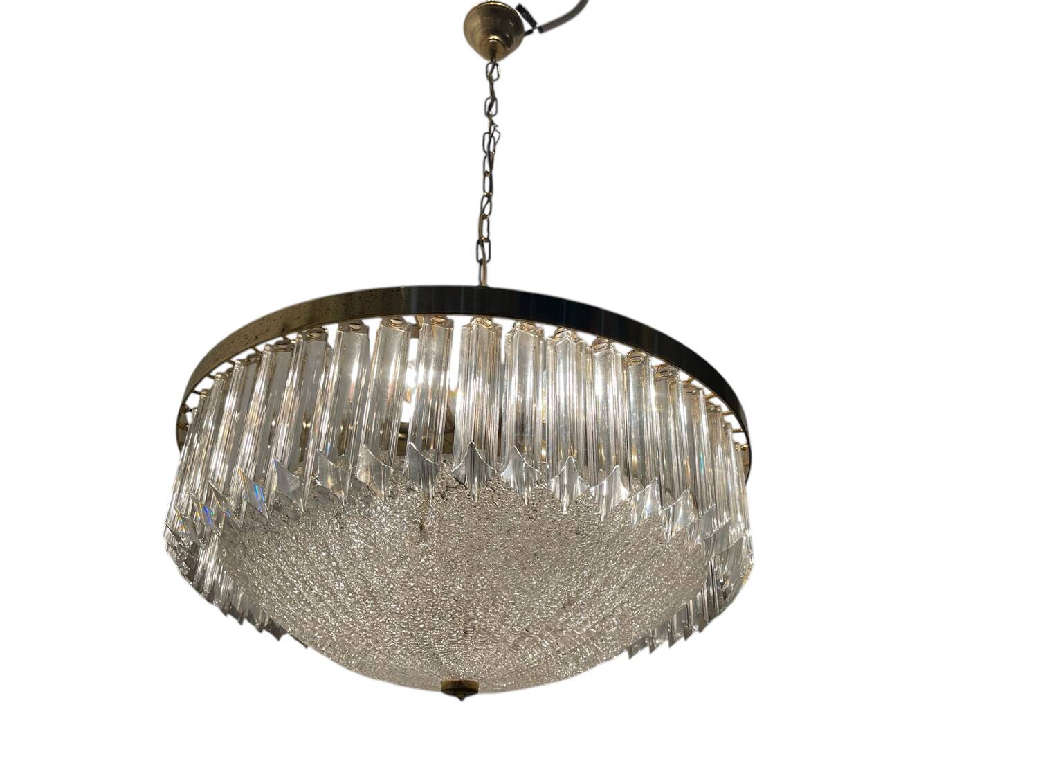 Large Murano Glass Trilobi Chandelier 1970’s