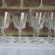 8 glasses with semi-crystal stems
