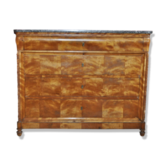 Commode Louis Philippe marbre noir.