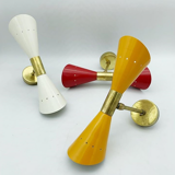 3 flutte multicolor wall lamps