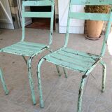 Set of 2 Art Prog metal garden chairs