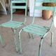Set of 2 Art Prog metal garden chairs