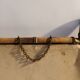 Vintage bamboo barber mirror 38x40cm