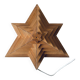 Luminous wooden wall star