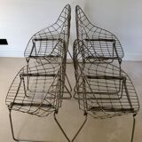 Chaise design en acier filaire